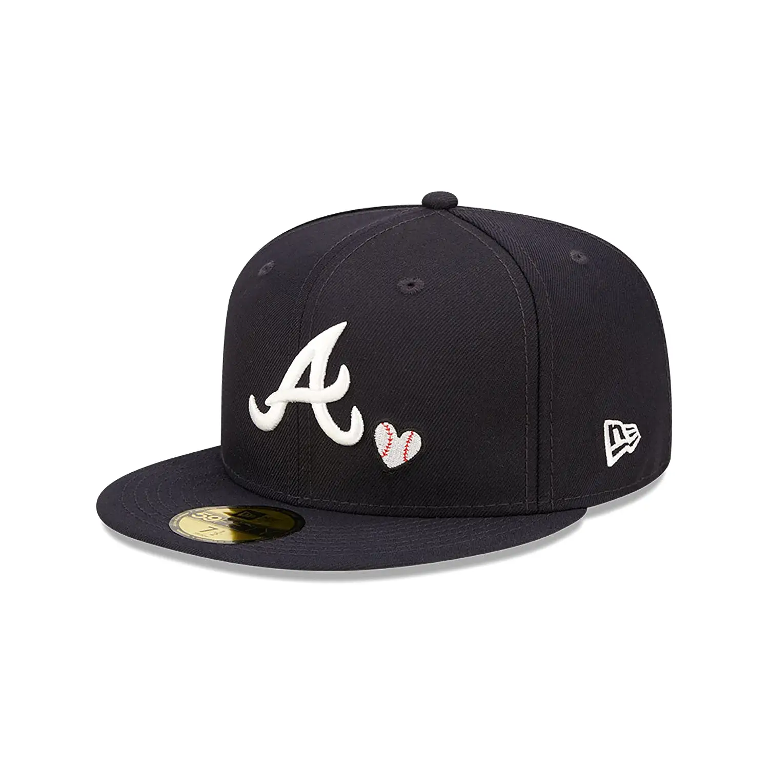 [60243664] Atlanta Braves 95 WS Team Heart Navy 59FIFTY Mens Fitted Hat