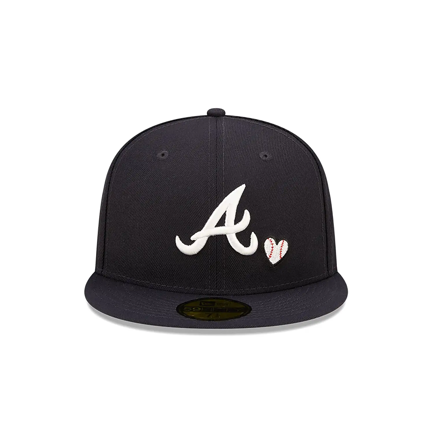 [60243664] Atlanta Braves 95 WS Team Heart Navy 59FIFTY Mens Fitted Hat