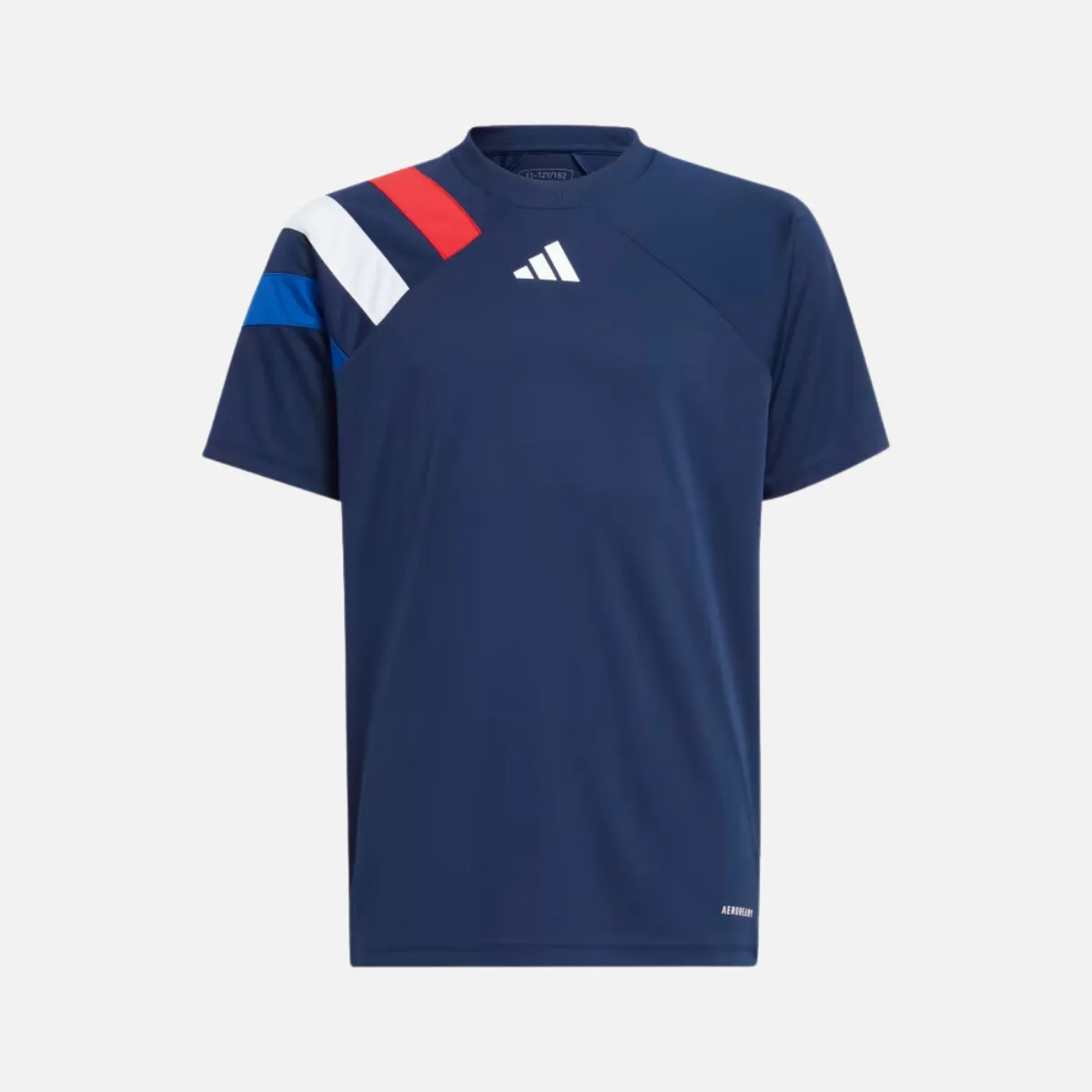 Adidas Fortore 23 Kids Unisex Football Jersey (5-16 Years) -Navy Blue 2/Team Collegiate Red/White/Royal Blue