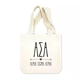 Alpha Sigma Alpha Boho Design on Mini Tote Gift Bag