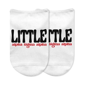 Alpha Sigma Alpha No Show Socks for Bigs and Littles