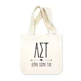 Alpha Sigma Tau Boho Design on Mini Tote Gift Bag