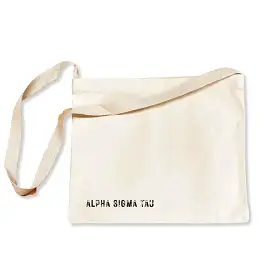 Alpha Sigma Tau Sorority Messenger Bag with Cross Body Strap