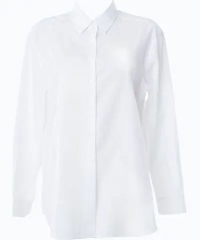 Altramoda Redressing the World White Basic Women's Shirt In Pure Organic Cotton Gots Certified