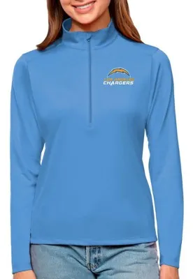 Antigua Women's Los Angeles Chargers Team Tribute Long Sleeve 1/4 Zip