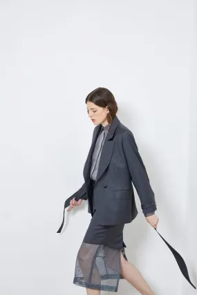 AVENTURE grey - wool suit jacket