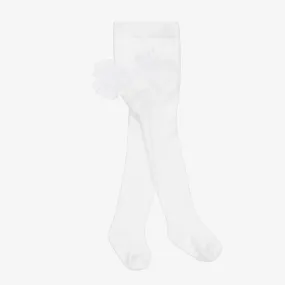 Baby Girls White Frilly Tights