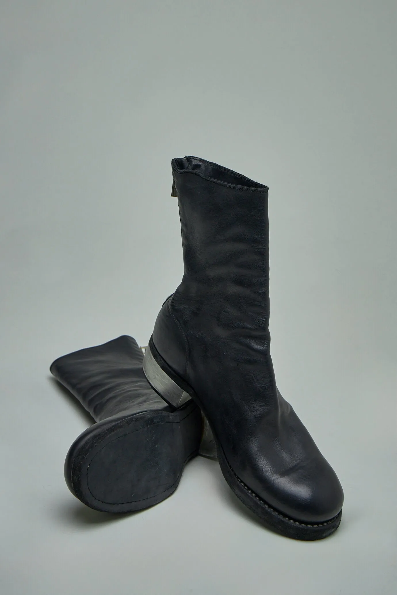 Back Zip Mid Boot Horse Full Grain