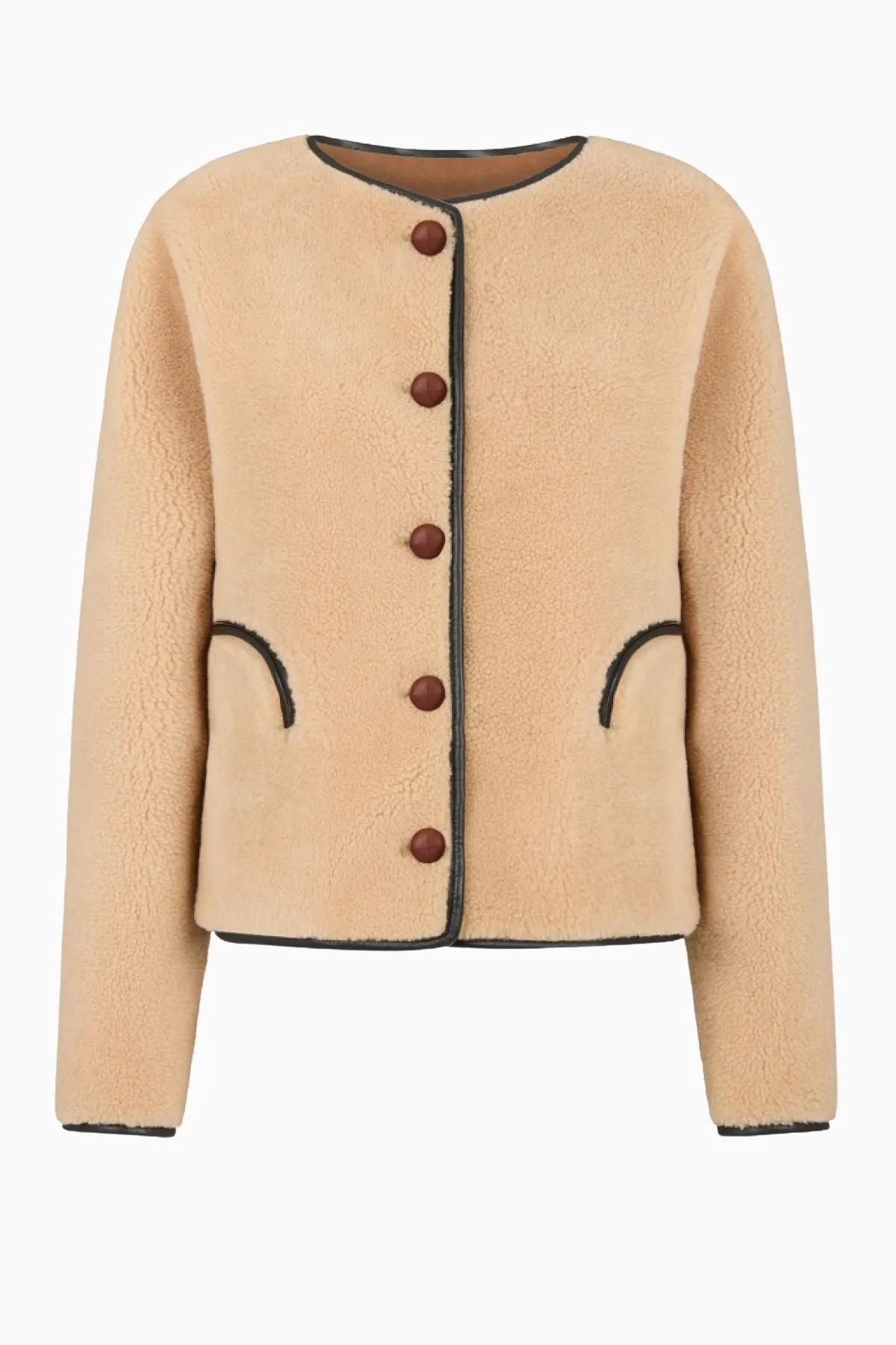 Blazé Milano Reversible Tatoosh Gliss Bolero Jacket - Camel