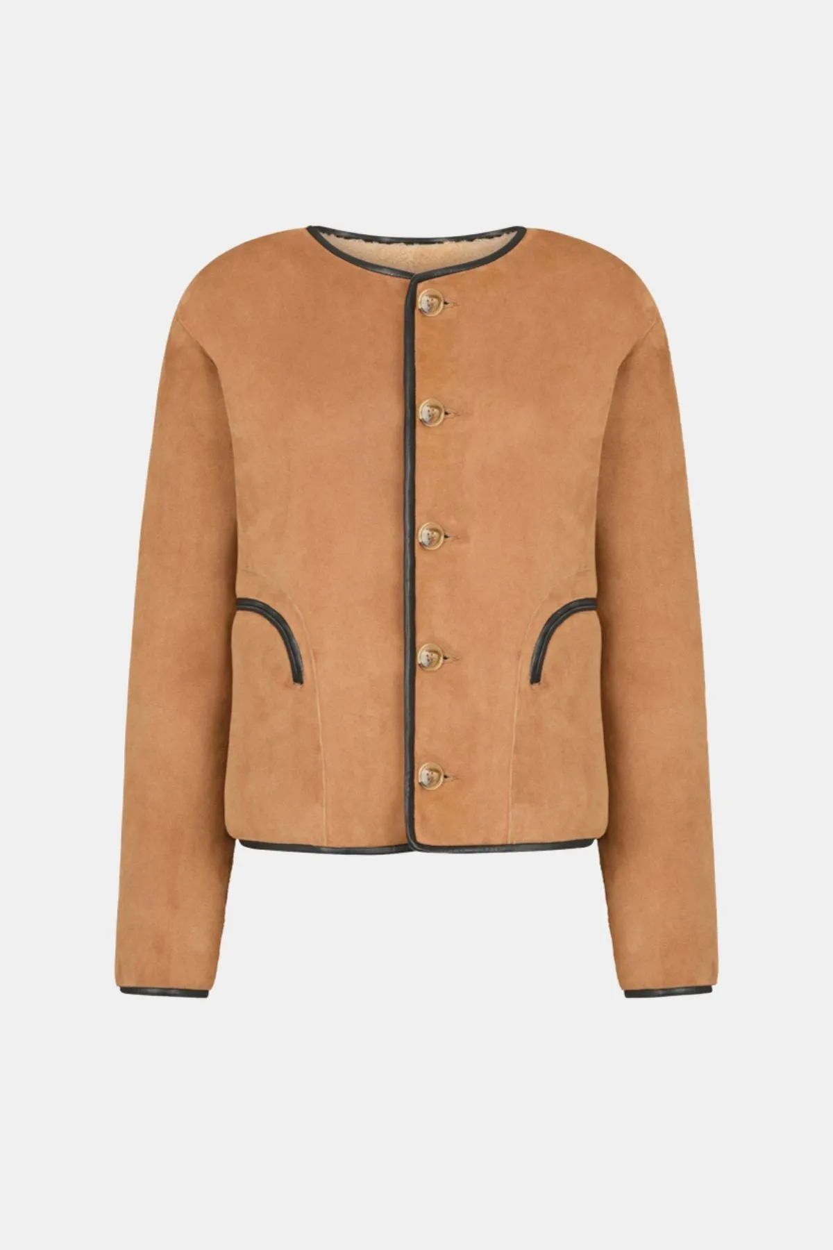 Blazé Milano Reversible Tatoosh Gliss Bolero Jacket - Camel