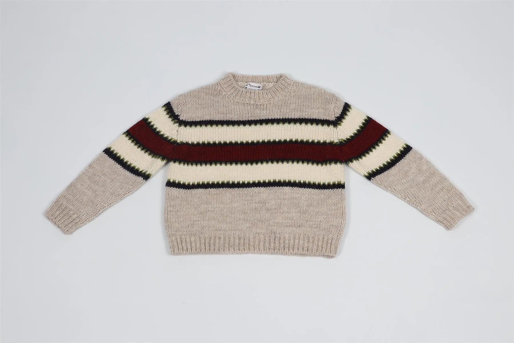 BONPOINT BEIGE KIDS BOYS WOOL SWEATER 8 YEARS