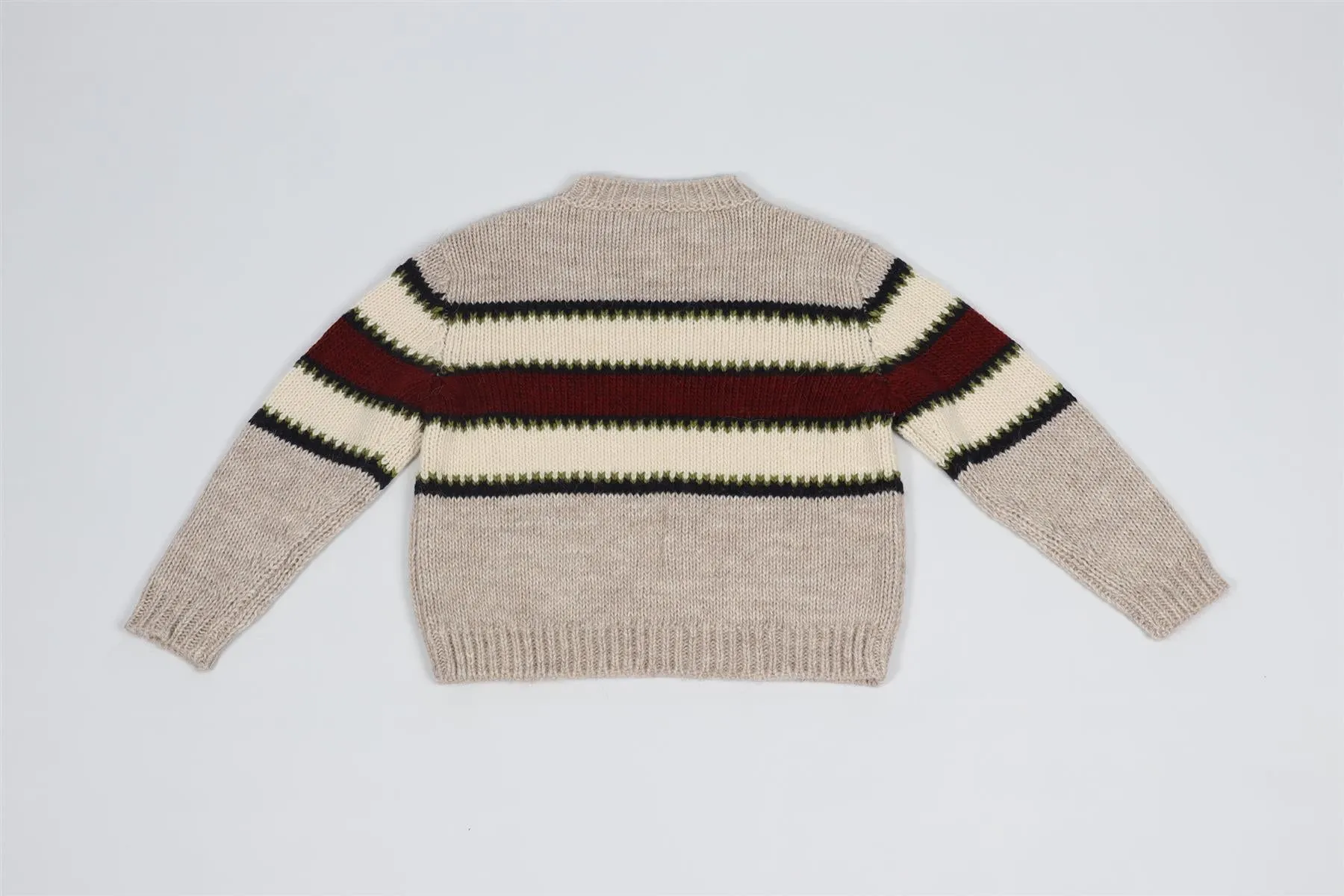 BONPOINT BEIGE KIDS BOYS WOOL SWEATER 8 YEARS