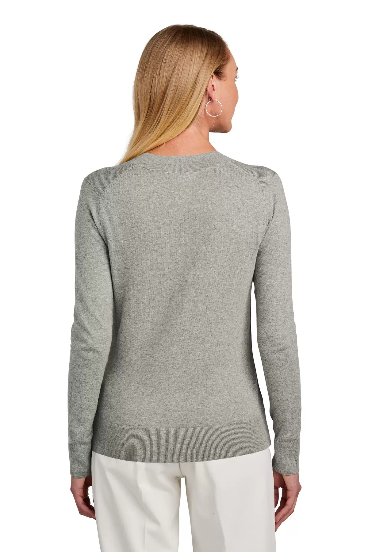 Brooks Brothers BB18401  Women's Cotton Stretch V-Neck Sweater SKU: BB18401