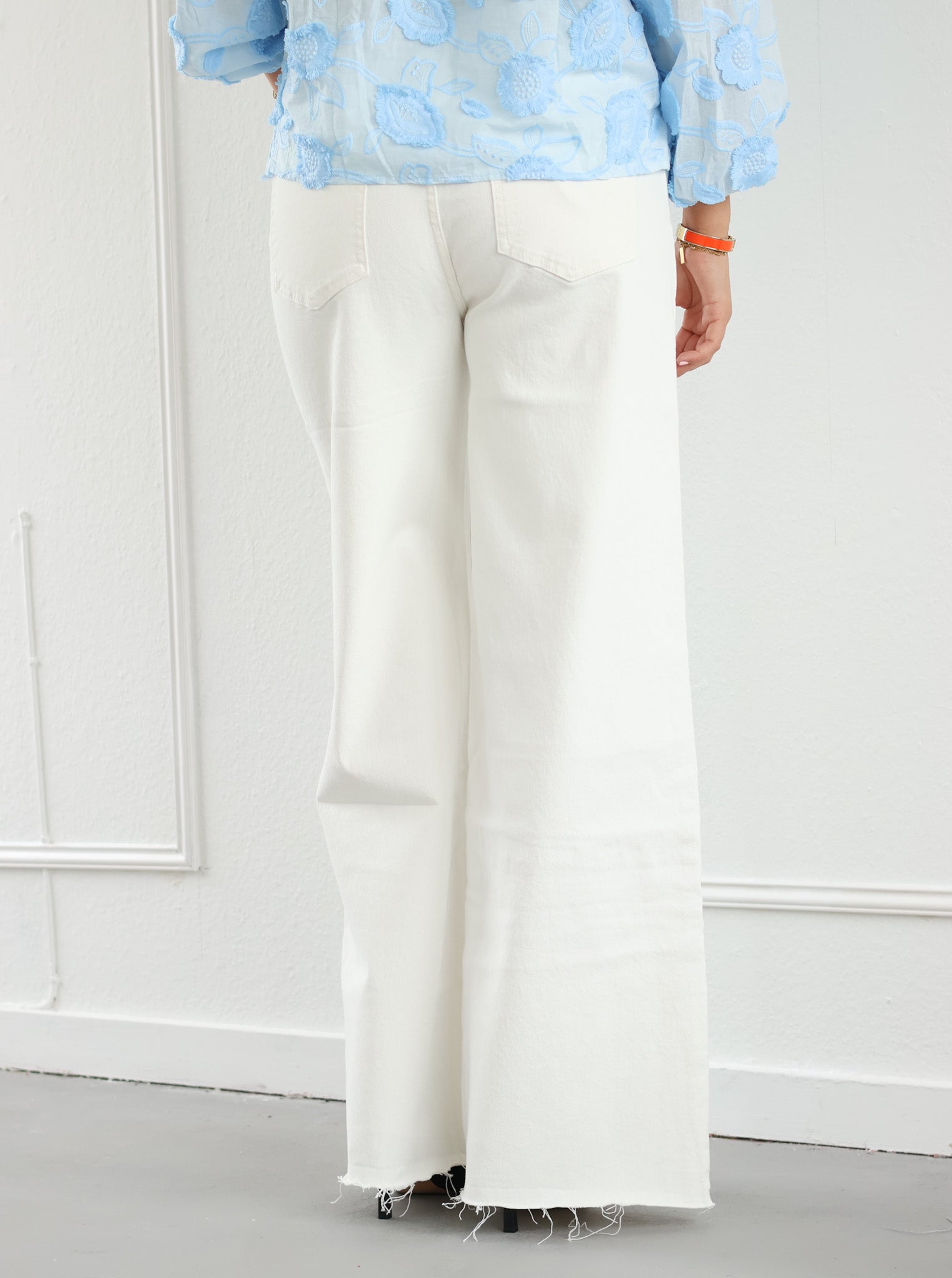 ByHan Wide Leg Jeans Wit