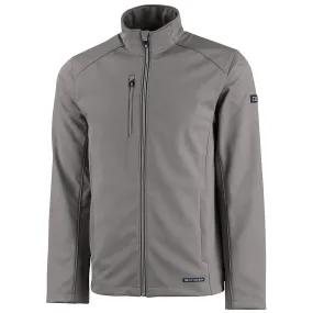 Cutter & Buck Men's Elemental Grey Evoke Eco Softshell Recycled Full Zip Jacket