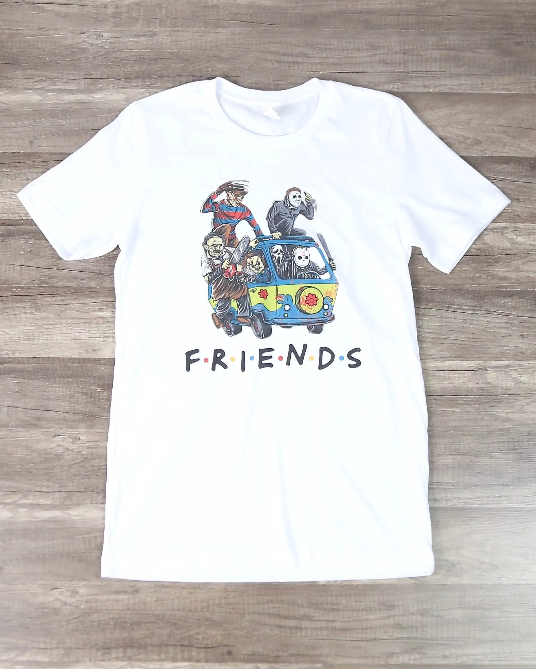 Distracted - Halloween Friends Squad Goals Graphic Tee in White