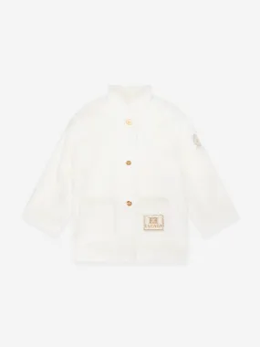 Escada Girls Embroidered Logo Jacket in White