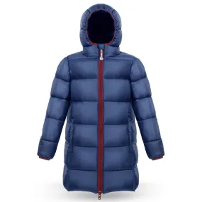 Fluff Kids Big Puffer Coat in Navy Blue