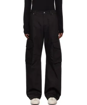 Golden Goose Black Wide-Leg Cargo Pants