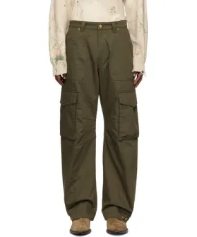 Golden Goose Khaki Wide-Leg Cargo Pants