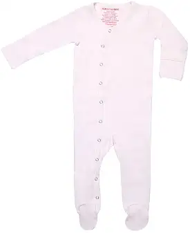 GOTS Certified Organic Cotton Baby Clothes Footed Sleepwear (Natural)