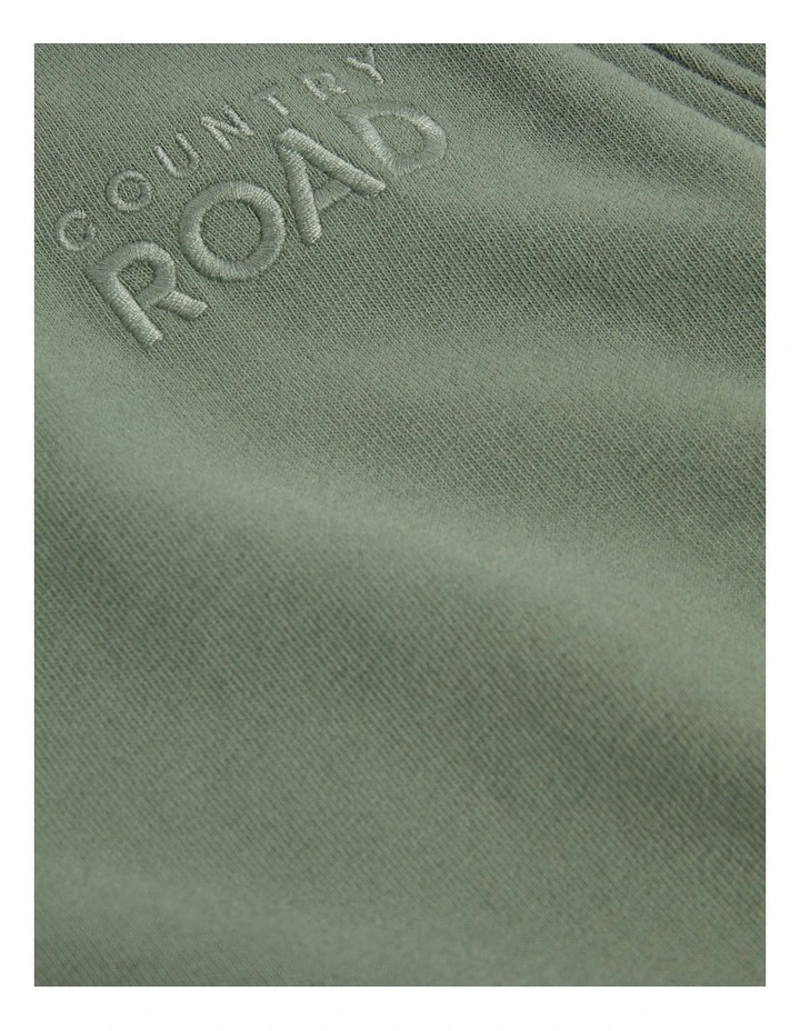 Gots-certified Organic Logo Zip Jumpsuit in Sage