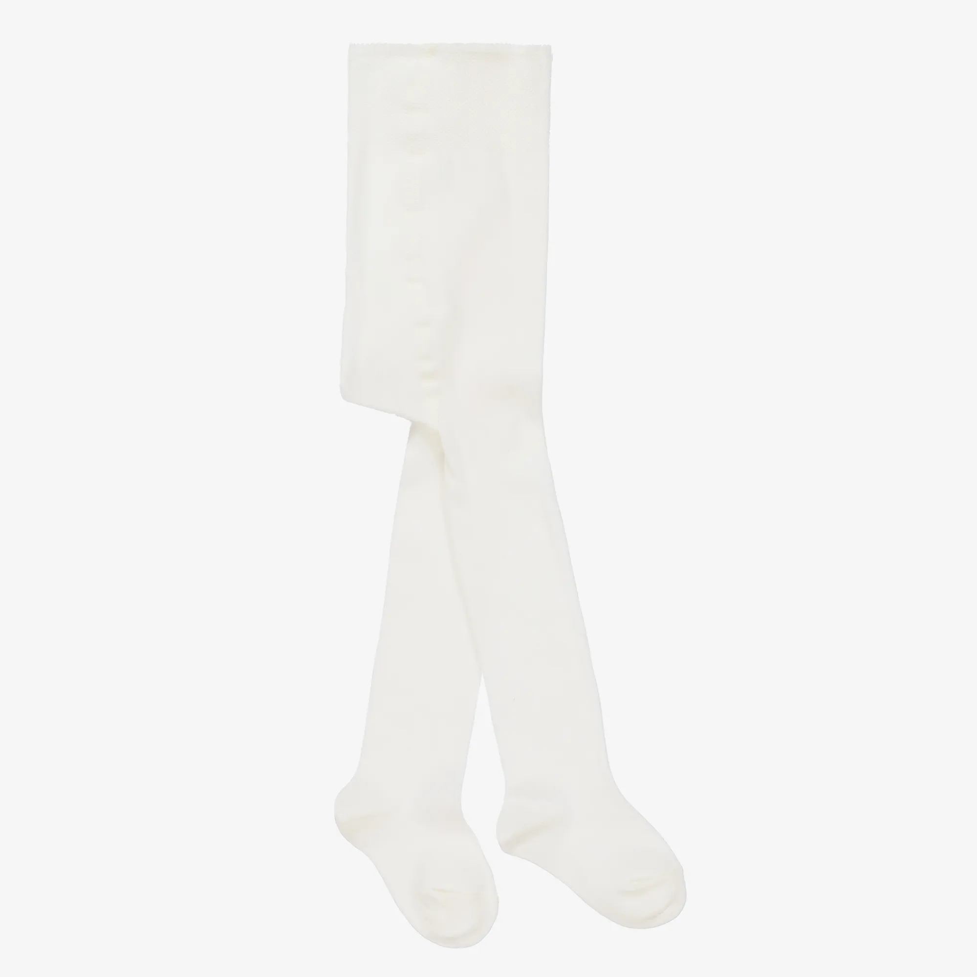 Ivory Cotton Knit Baby Tights