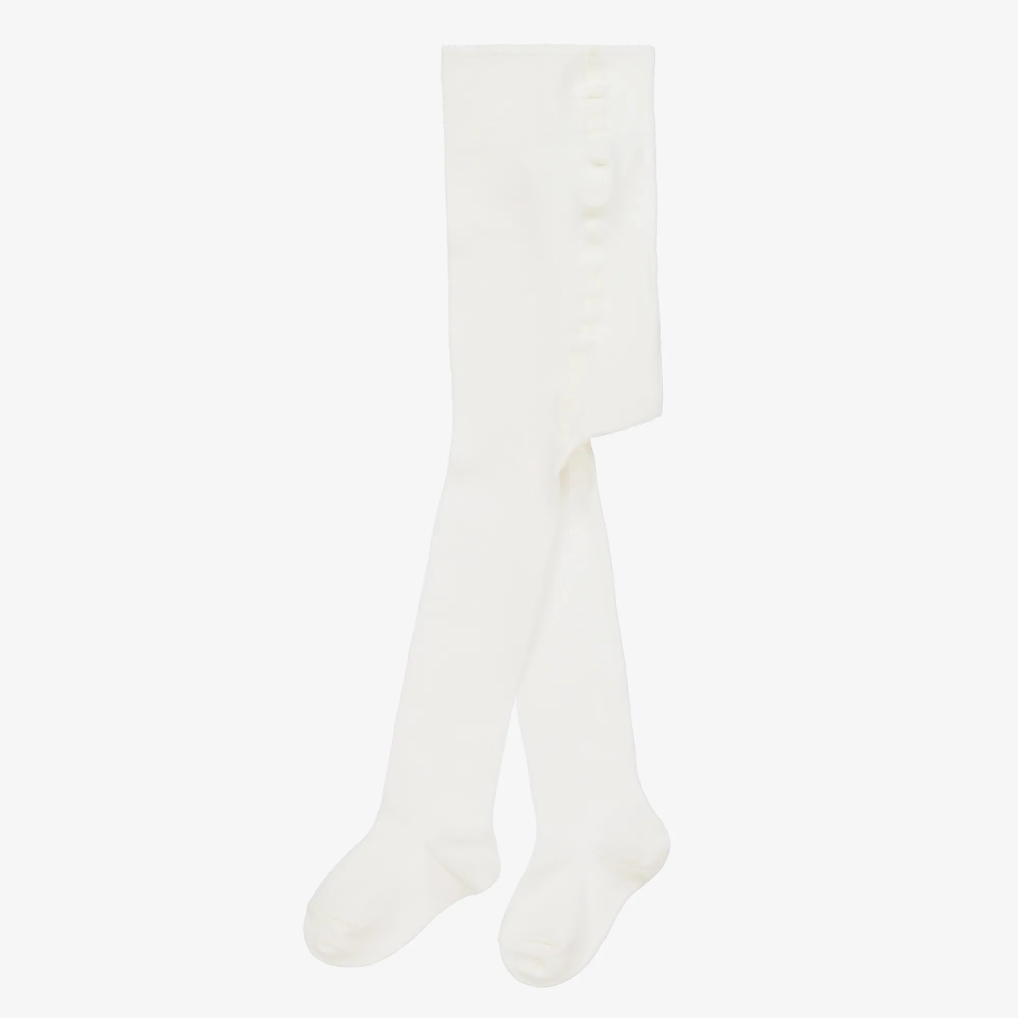 Ivory Cotton Knit Baby Tights