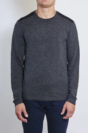 JOHN VARVATOS EPAULETTE PATCH SWEATER