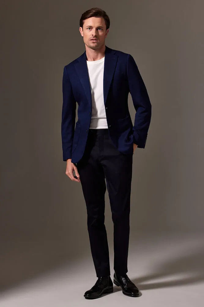 Liam Sports Jacket - Navy Wool Jersey