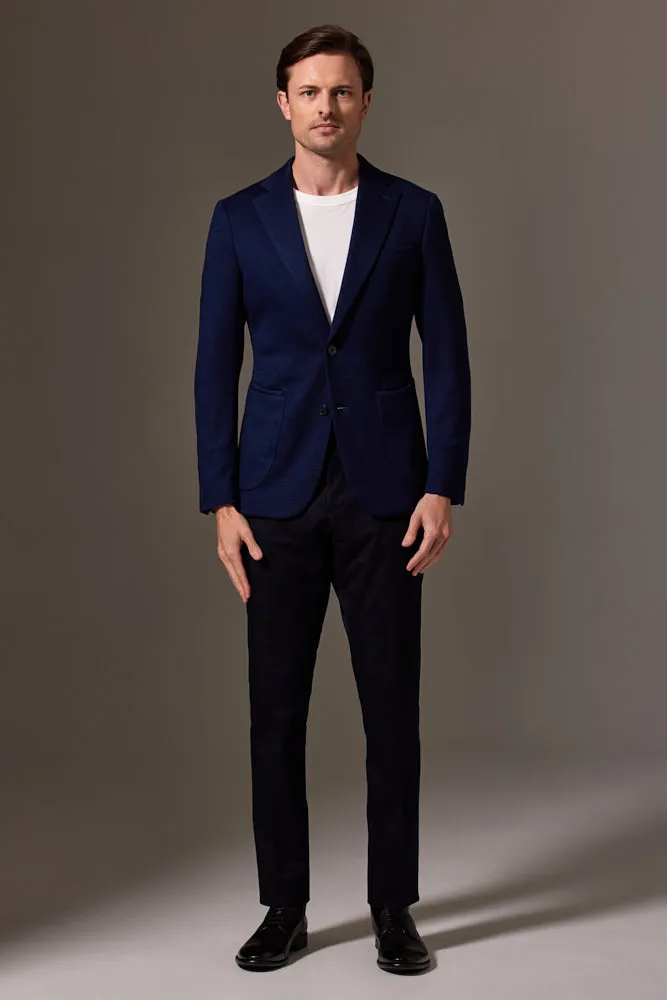 Liam Sports Jacket - Navy Wool Jersey