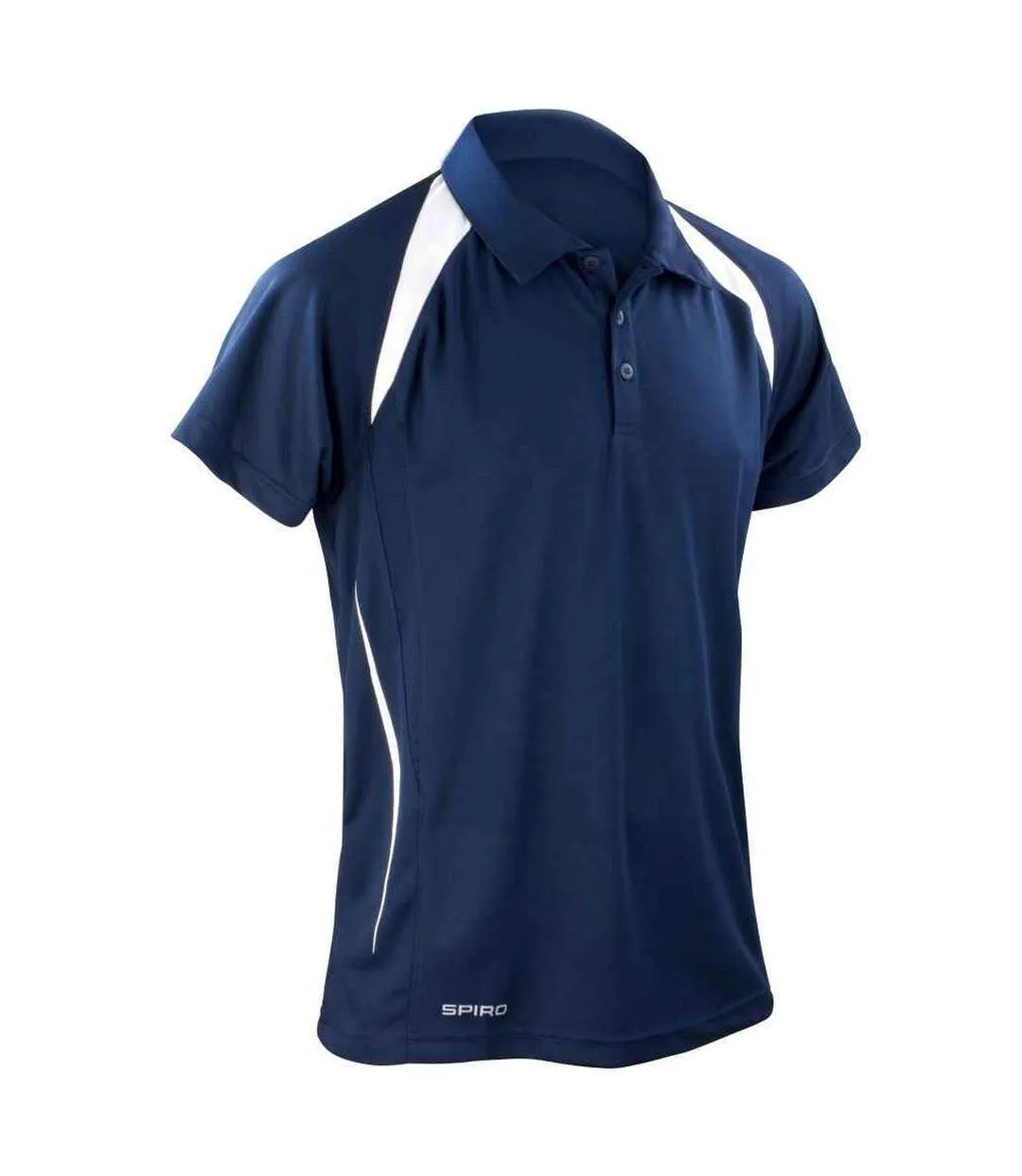 Mens team spirit polo shirt navy/white Spiro