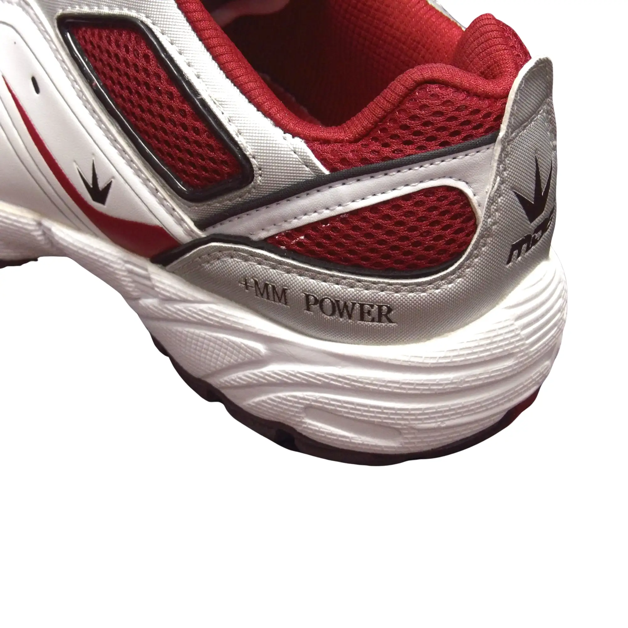 Mids Cricket Shoes Model +MM Power - White/Gray/Red