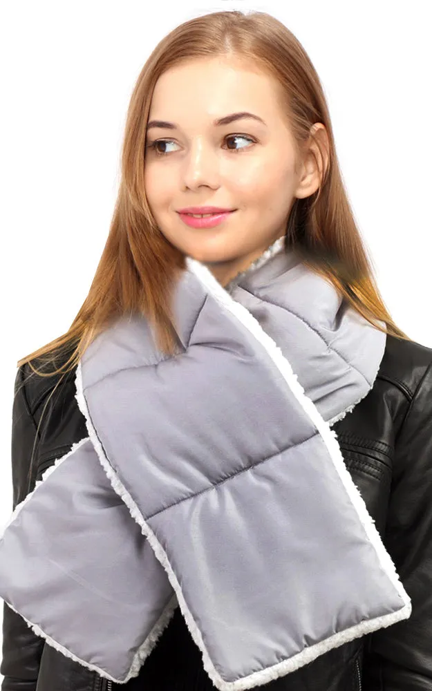 MN0002 Sherpa Warm & Comfortable Quilted Scarf