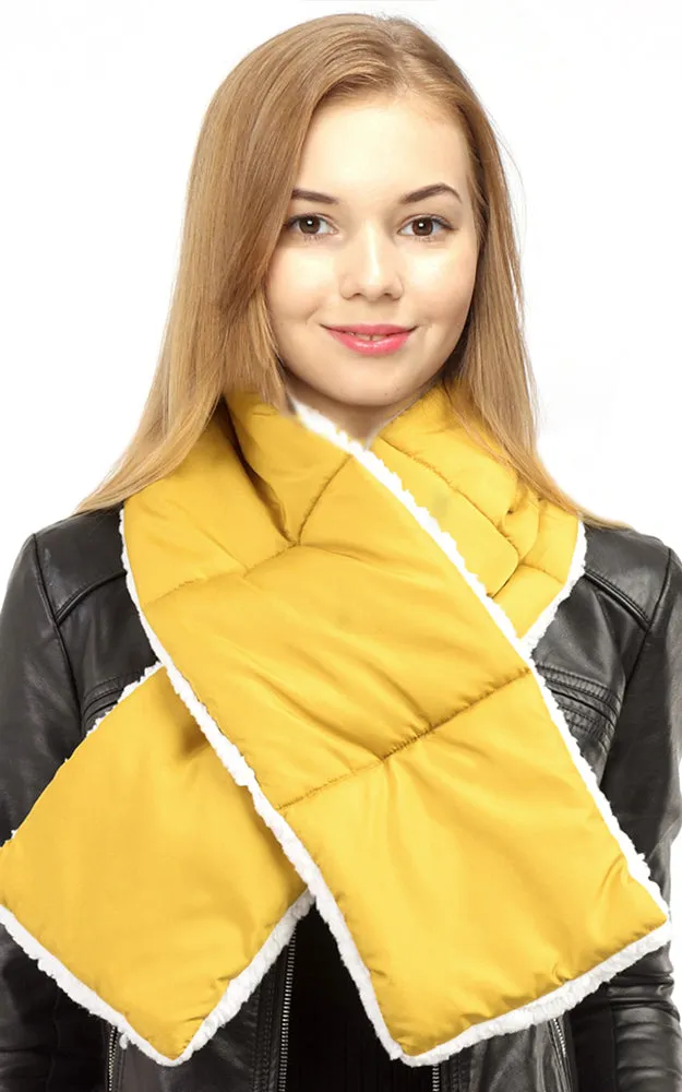 MN0002 Sherpa Warm & Comfortable Quilted Scarf