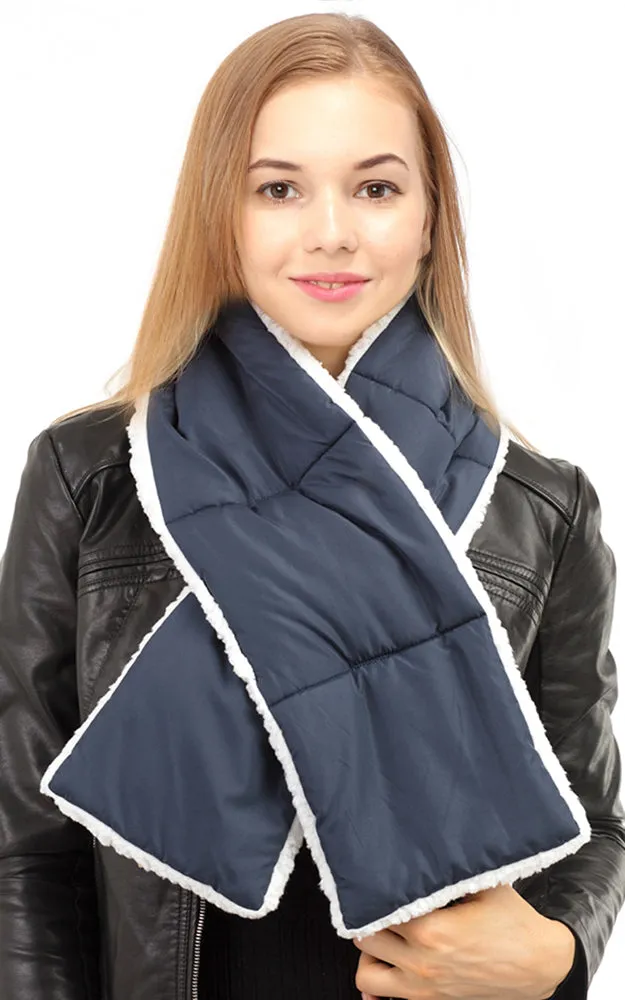 MN0002 Sherpa Warm & Comfortable Quilted Scarf