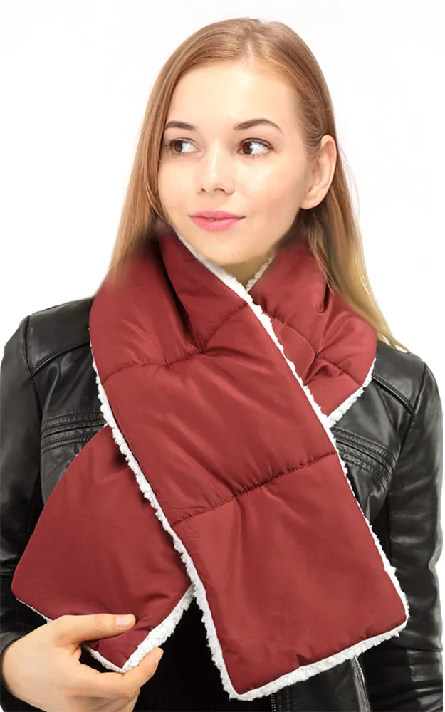 MN0002 Sherpa Warm & Comfortable Quilted Scarf