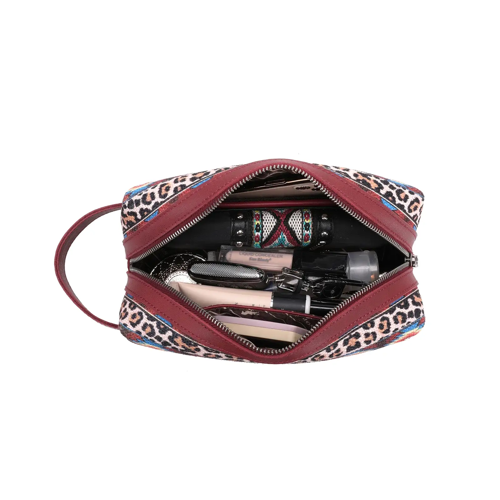 Montana West Leopard/Aztec Multi Purpose/Travel Pouch