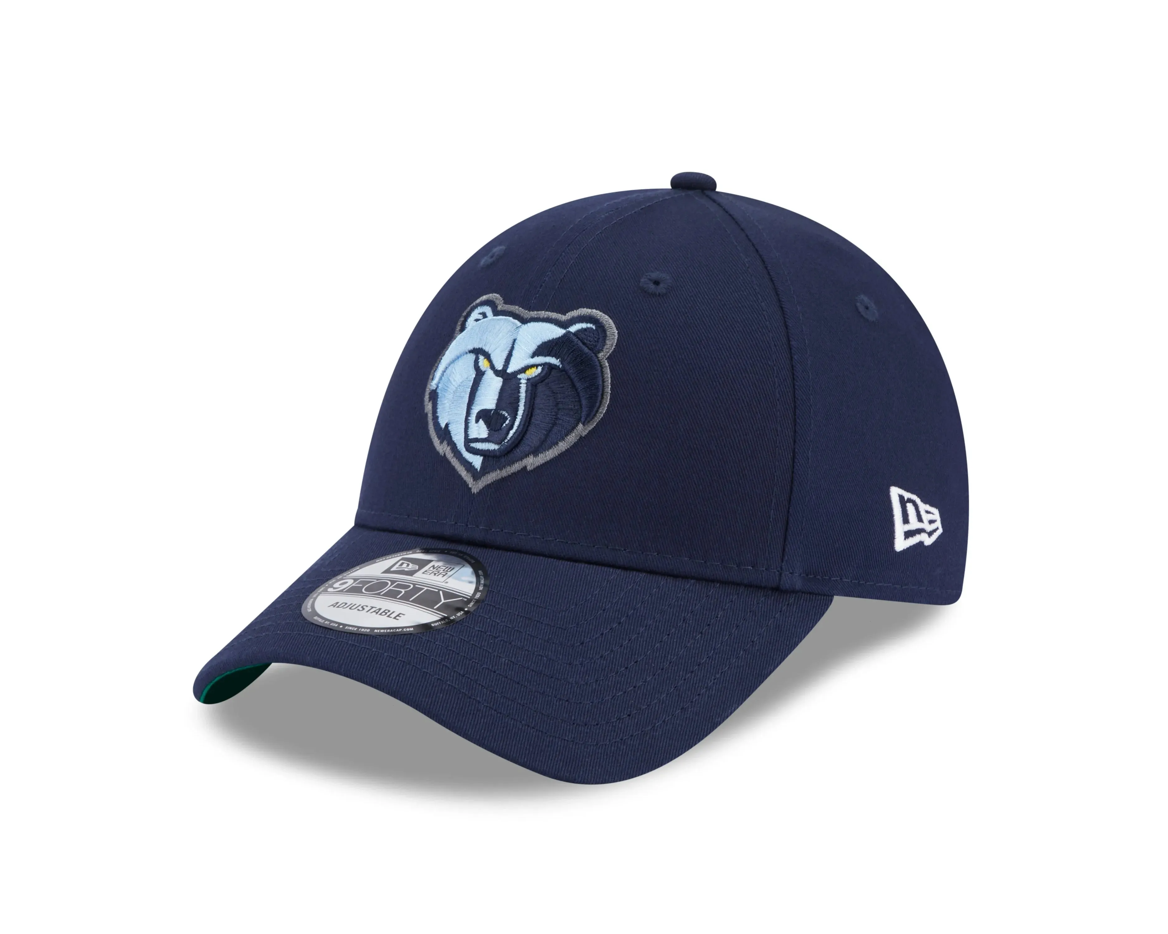 NEW ERA 9FORTY MEMPHIS GRIZZLIES TEAM SIDE PATCH NAVY / KELLY GREEN CAP