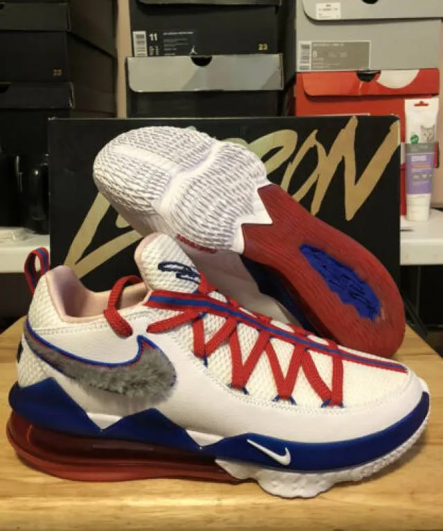 Nike lebron 17 xvii low tune squad white