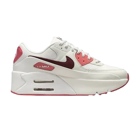 Nike Women's Air Max 90 LV8 SE Shoes - Sail / Adobe / Medium Soft Pink / Dark Team Red