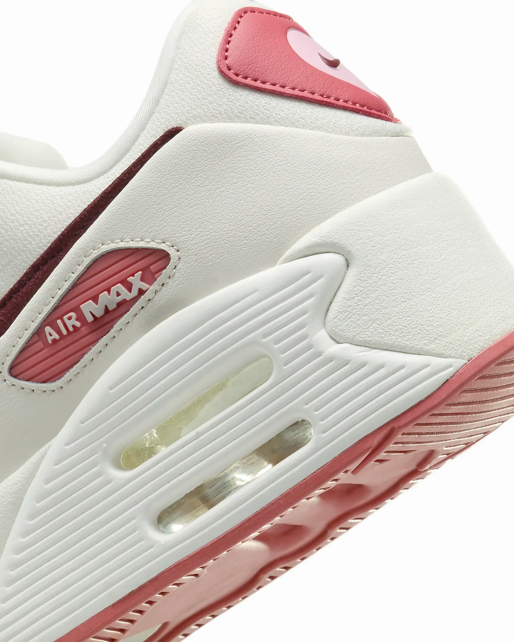 Nike Women's Air Max 90 LV8 SE Shoes - Sail / Adobe / Medium Soft Pink / Dark Team Red