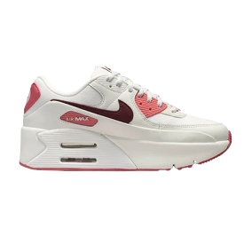 Nike Women's Air Max 90 LV8 SE Shoes - Sail / Adobe / Medium Soft Pink / Dark Team Red