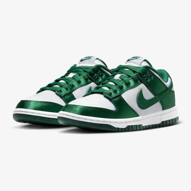 Nike Women's Dunk Low (Satin Green/ White/ Team Green) S...