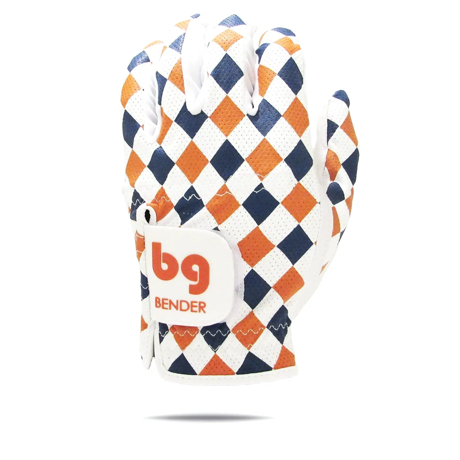 Orange & Navy Mesh Team Golf Glove