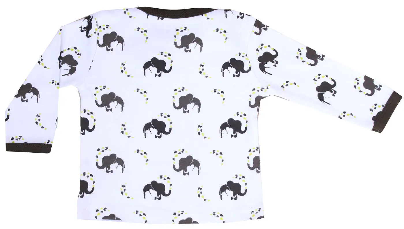 Organic Cotton Baby Long Sleeve T-Shirt GOTS Certified (Elephant)