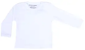 Organic Cotton Baby Long Sleeve T-Shirt GOTS Certified (White)