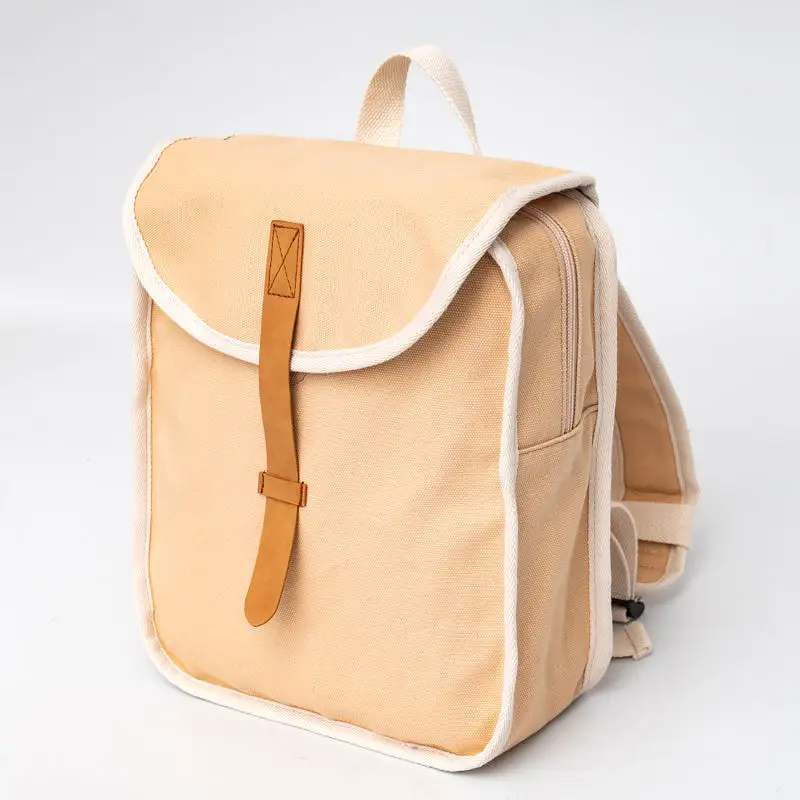 Petit Monkey Recycled Cotton Backpack - Nougat