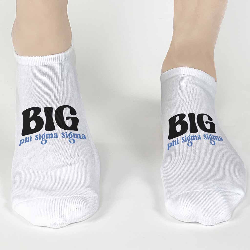 Phi Sigma Sigma No Show Socks for Bigs and Littles