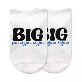 Phi Sigma Sigma No Show Socks for Bigs and Littles